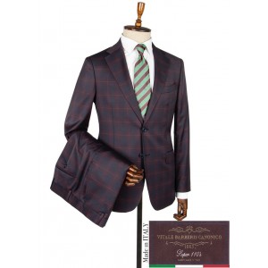 Vitale Barberis Burgundy Wool Suit